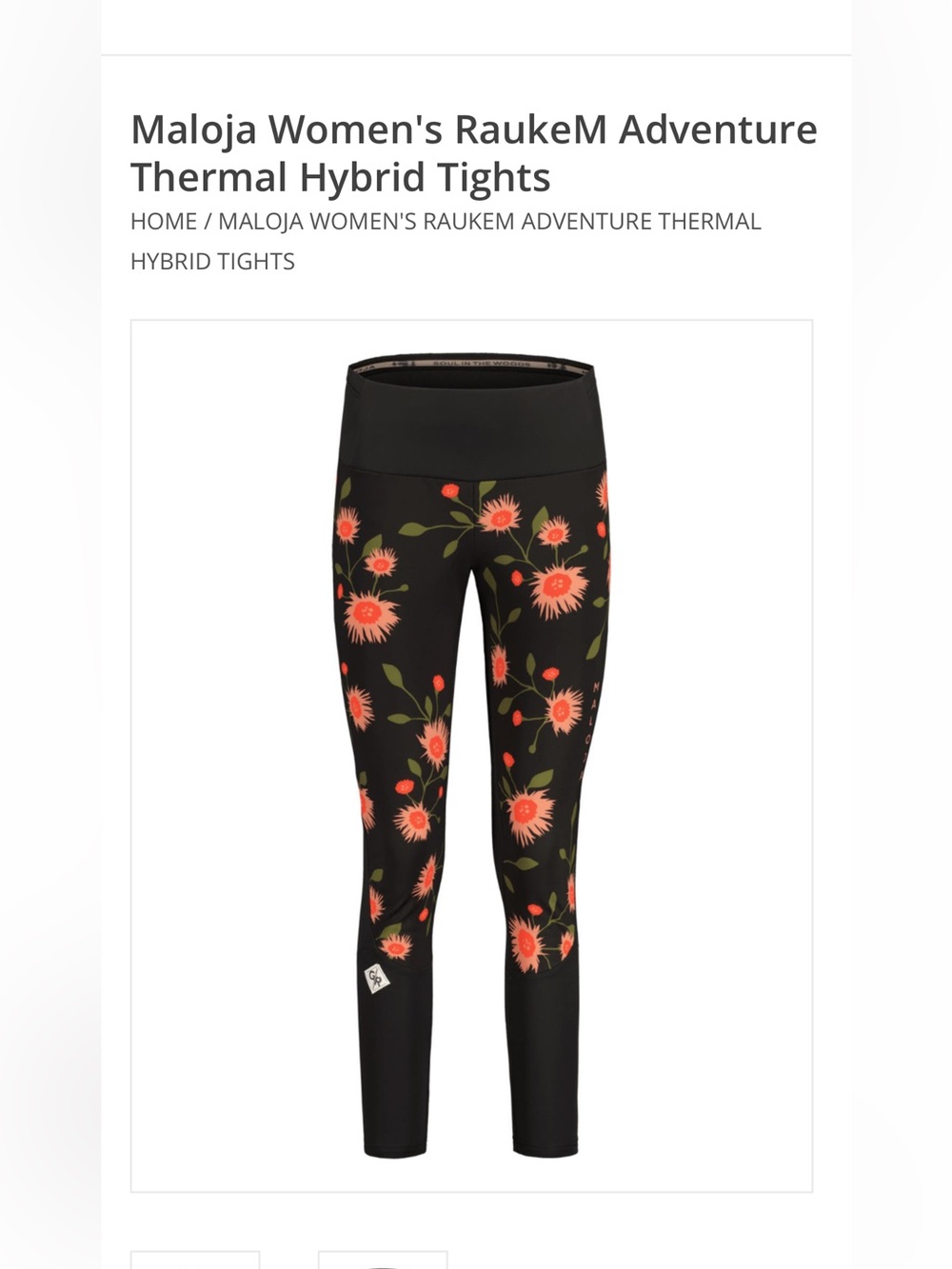 Maloja Women’s Adventure Thermal Hybrid Tights